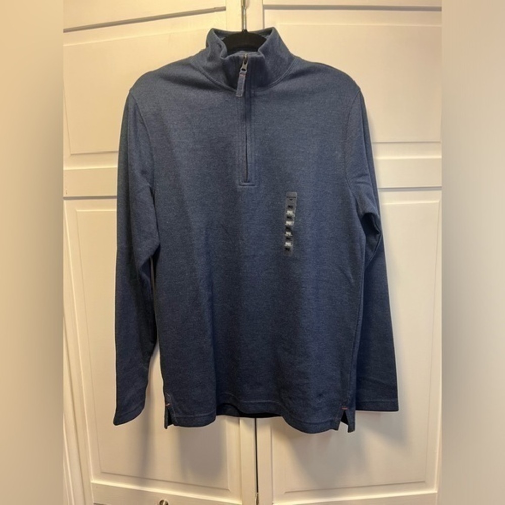 NWT Dockers Men’s 1/4 Zip Pullover Size Small Color Blue